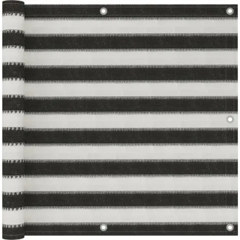 vidaXL Balkonscherm 90x300 cm HDPE antraciet en wit
