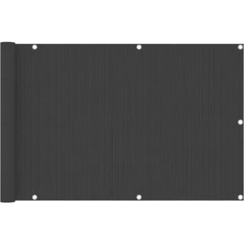 vidaXL Balkonscherm 90x300 cm HDPE antracietkleurig