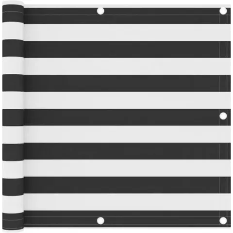 vidaXL Balkonscherm 90x300 cm oxford stof antraciet en wit