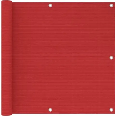 vidaXL Balkonscherm 90x500 cm HDPE rood