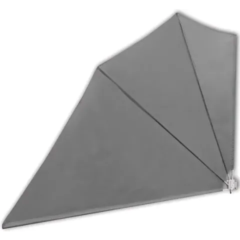 vidaXL Balkonscherm inklapbaar 160x240 cm grijs