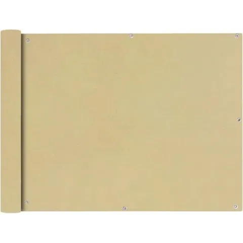 vidaXL Balkonscherm Oxford textiel 90x400 cm beige