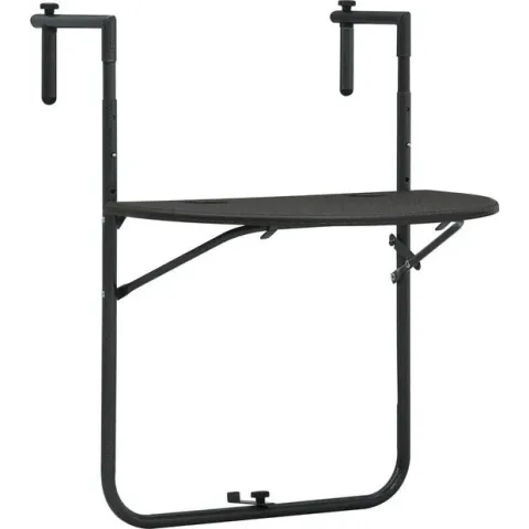 vidaXL Balkontafel hangend 60x64x83,5 cm rattan-look kunststof bruin