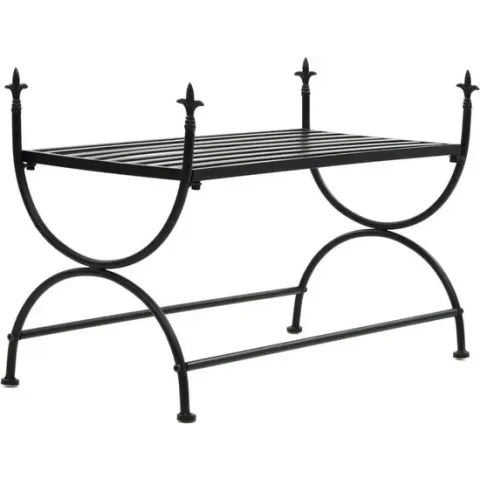 vidaXL Bankje vintage stijl 83x42x55 cm metaal zwart