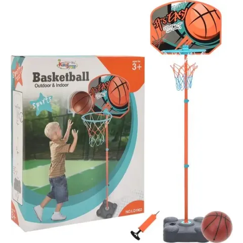 vidaXL Basketbalset draagbaar verstelbaar 109-141 cm