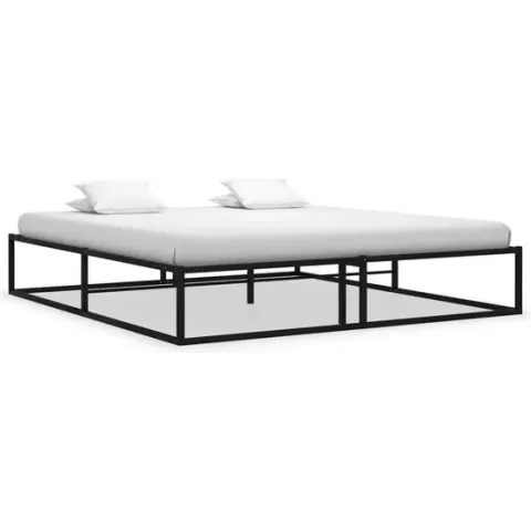 vidaXL Bedframe metaal zwart 160x200 cm