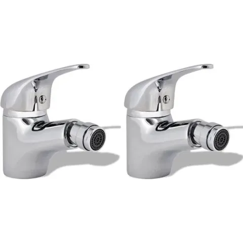 vidaXL Bidetkraan 2 st chroom