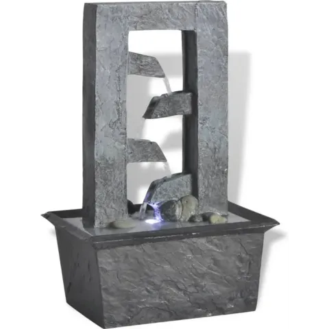 vidaXL Binnenfontein met LED-licht polyresin