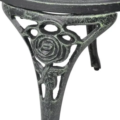 vidaXL Bistrostoelen 2 st gegoten aluminium groen