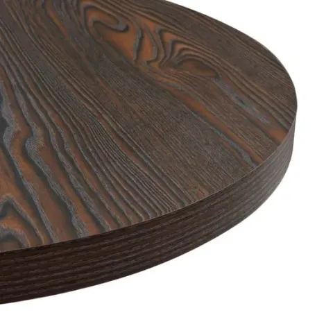 vidaXL Bistrotafel rond 60x75 cm MDF en staal donker essenkleur  VDXL_245609