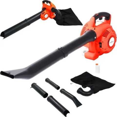 vidaXL Bladblazer 3-in-1 benzine 26 cc oranje