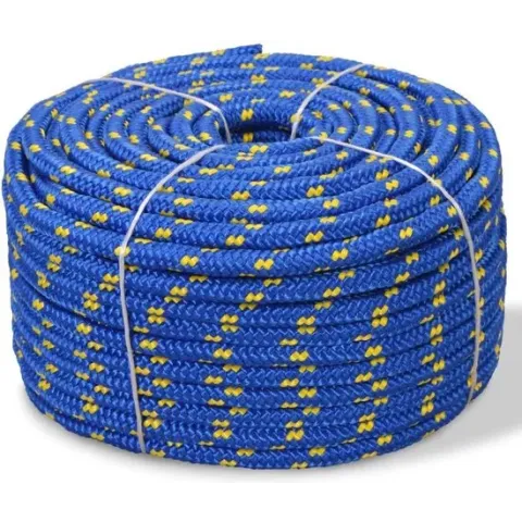 vidaXL Boot touw 10 mm 50 m polypropyleen blauw
