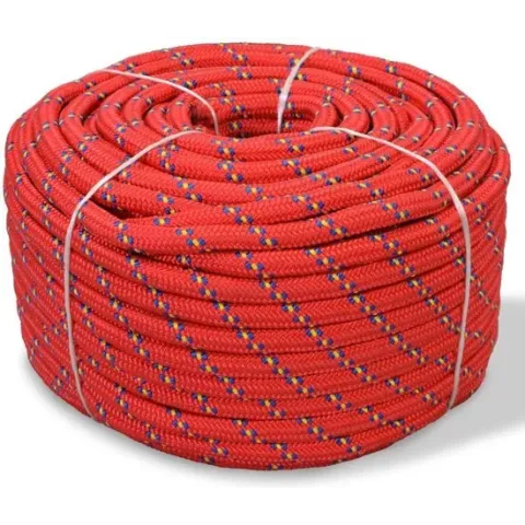 vidaXL Boot touw 14 mm 50 m polypropyleen rood