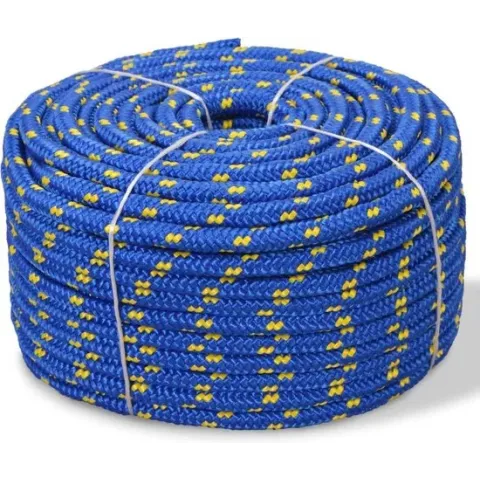 vidaXL Boot touw 8 mm 100 m polypropyleen blauw