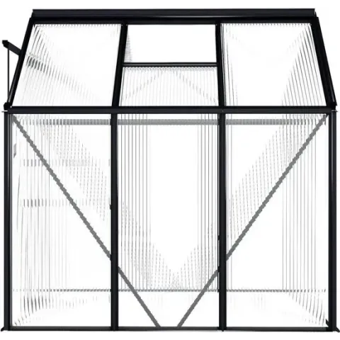 vidaXL Broeikas 3,61 m² aluminium antraciet  VDXL_48209