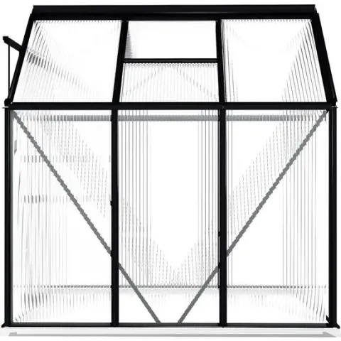 vidaXL Broeikas met basisframe 3,61 m³ aluminium antraciet  VDXL_48215