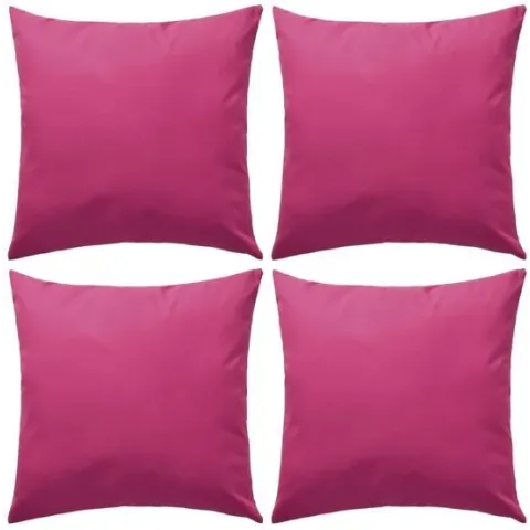 vidaXL Buitenkussens 45x45 cm roze 4 st