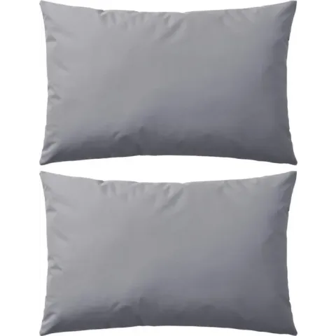 vidaXL Buitenkussens 60x40 cm grijs 2 st