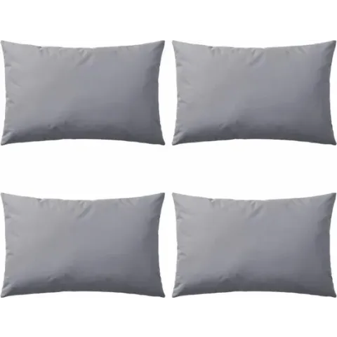 vidaXL Buitenkussens 60x40 cm grijs 4 st