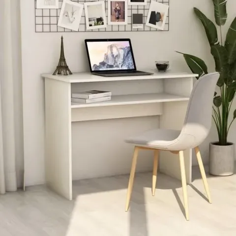 vidaXL Bureau 90x50x74 cm spaanplaat wit