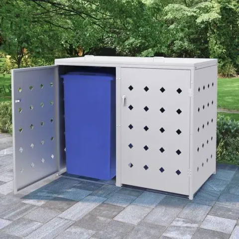 vidaXL Containerberging viervoudig 240 L roestvrij staal