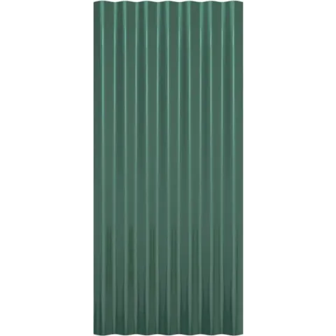 vidaXL Dakpanelen 36 st 80x36 cm gepoedercoat staal groen