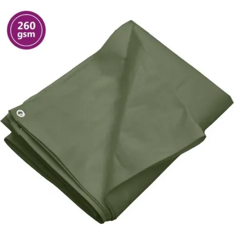 vidaXL Dekzeil 260 g/m² 2x3 m HDPE groen