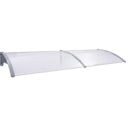 vidaXL Deurluifel 200x80 cm PC grijs en transparant