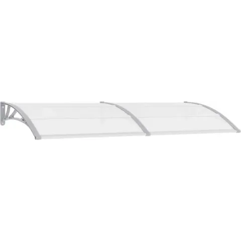 vidaXL Deurluifel 240x80 cm PC grijs en transparant