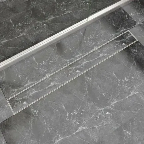 vidaXL Doucheputje rechthoekig 1030x140 mm roestvrij staal