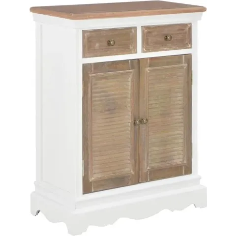 vidaXL Dressoir 60x30x80 cm massief hout wit