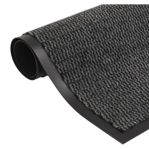 vidaXL Droogloopmat rechthoekig getuft 80x120 cm antraciet