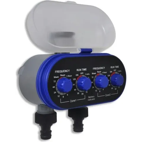 vidaXL Elektrische Irrigatie watertimer (2 uitgangen)