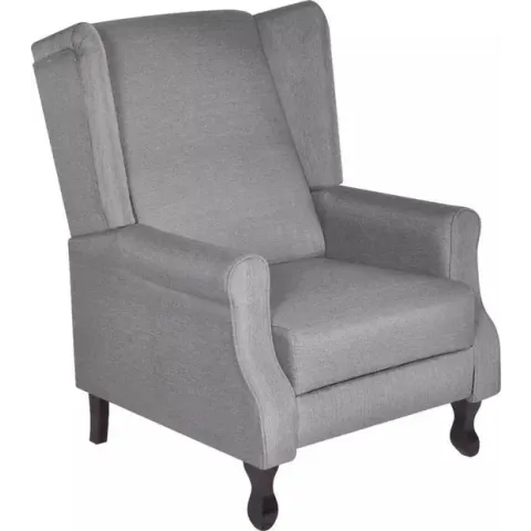 vidaXL Fauteuil verstelbaar stof grijs