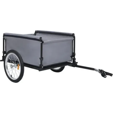 vidaXL Fietskar 65 kg zwart en blauw