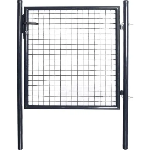 vidaXL Gaaspoort 85.5x100 cm gegalvaniseerd staal grijs
