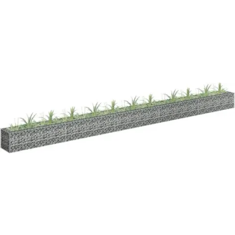 vidaXL Gabion plantenbak verhoogd 450x30x30 cm gegalvaniseerd staal  VDXL_145645