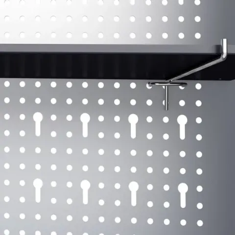 vidaXL Gereedschapskast voor aan de wand metaal grijs en zwart