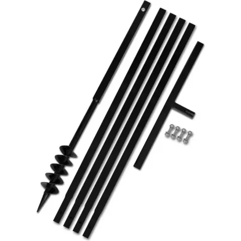 vidaXL Grondboor 80 mm met 5 m verlengstuk Staal