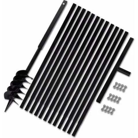 vidaXL Grondboor met handvat 120 mm en verlengstukken 13 m (staal)  VDXL_270525