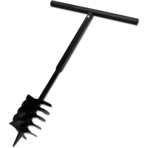 vidaXL Grondboor met handvat 180 mm en verlengstukken 13 m (staal)  VDXL_270533