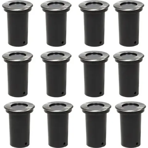VidaXL Grondspot - Padverlichting - 12 stuks - IP67 - Rond - RVS