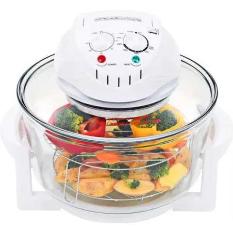 vidaXL Halogeen heteluchtoven met uitbreidingsring 1400 W 17 L