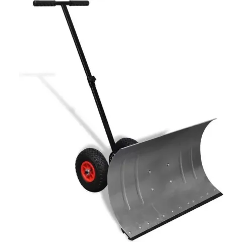 vidaXL Handmatige sneeuwschuiver met wielen
