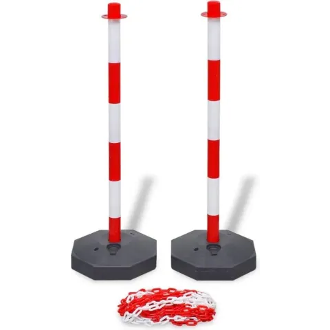 vidaXL Hekpalenset met 10 m kunststof ketting