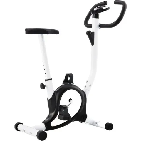 vidaXL Hometrainer met bandweerstand zwart