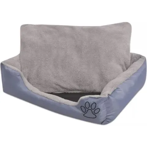 VidaXL Hondenbed Met Gewatteerd Kussen - XL - Grijs