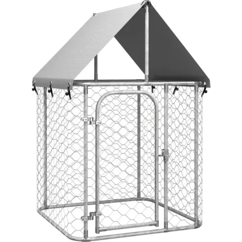vidaXL Hondenkennel voor buiten met dak 100x100x150 cm