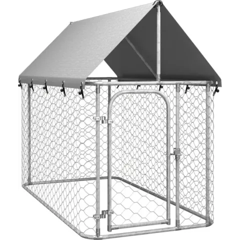 vidaXL Hondenkennel voor buiten met dak 200x200x150 cm