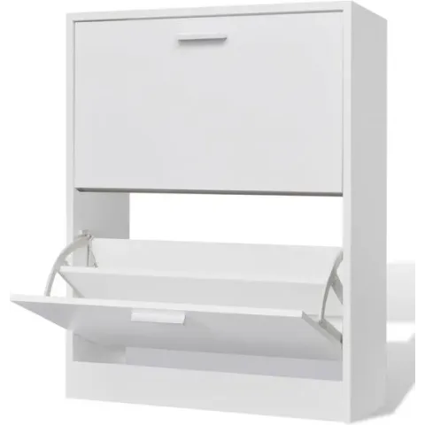 vidaXL - Houten schoenenkast - Wit